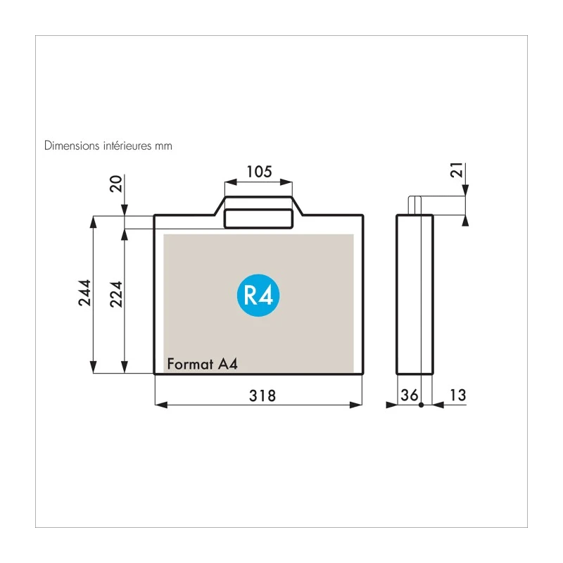 Gard Plasticases Classic Plastic Transit Case 274 mm x 53 mm x 324 mm 255-4739