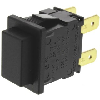 Arcolectric (Bulgin) Ltd 8300 Series Latching Panel Push Button Switch, DPDT, 12.9 mm Cutout, Black LED, 250V H8350ABAAAT