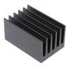 Fischer Elektronik Aluminium Heatsink Black Anodised 2.4°C/W Thermal Resistance 75 mm x 50 mm x 40 mm SK434/75SA