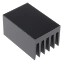 Fischer Elektronik Aluminium Heatsink Black Anodised 2.4°C/W Thermal Resistance 75 mm x 50 mm x 40 mm SK434/75SA