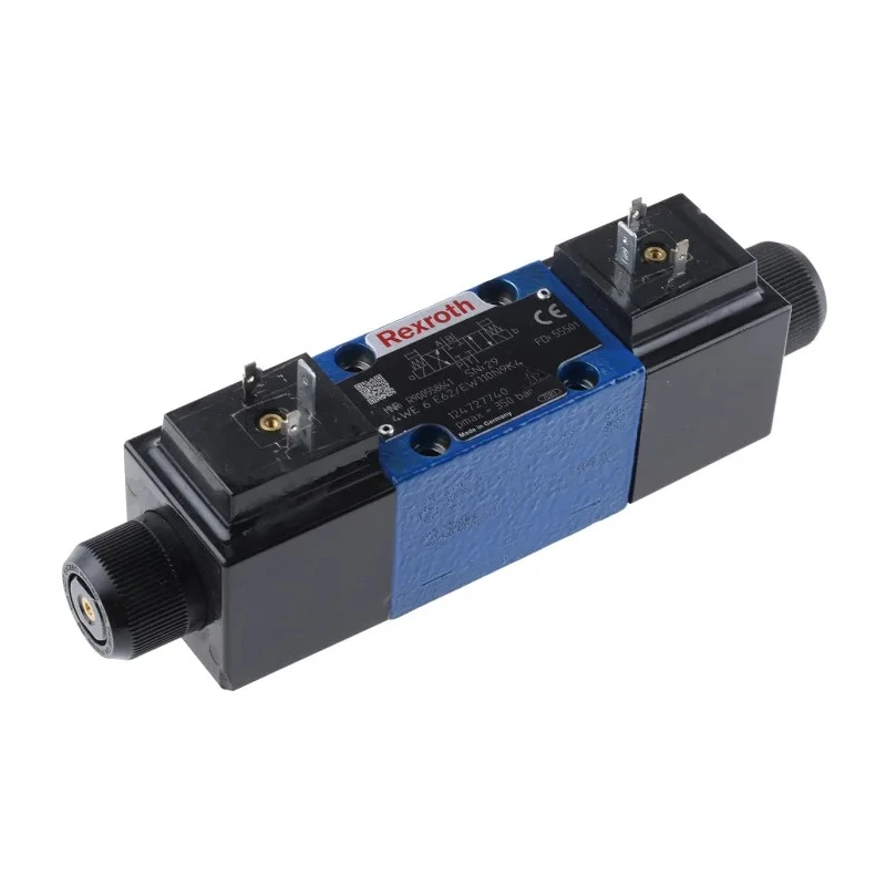 Bosch Rexroth Solenoid Operated Directional Spool Valve 230V, 3 Positions, 4 Ports, 80 L/min Flow, 350 bar R900558641