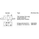 Bosch Rexroth Hydraulic Directional Spool Valve, DIN Mount, Type D, Double Solenoid, 230V, 60L/min Flow, 350bar R900552321