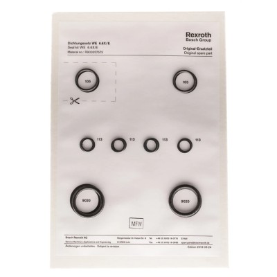 Bosch Rexroth Seal Kit for CETOP 5 Size 1010X Series Solenoid Operated Directional Spool Valves R900357573