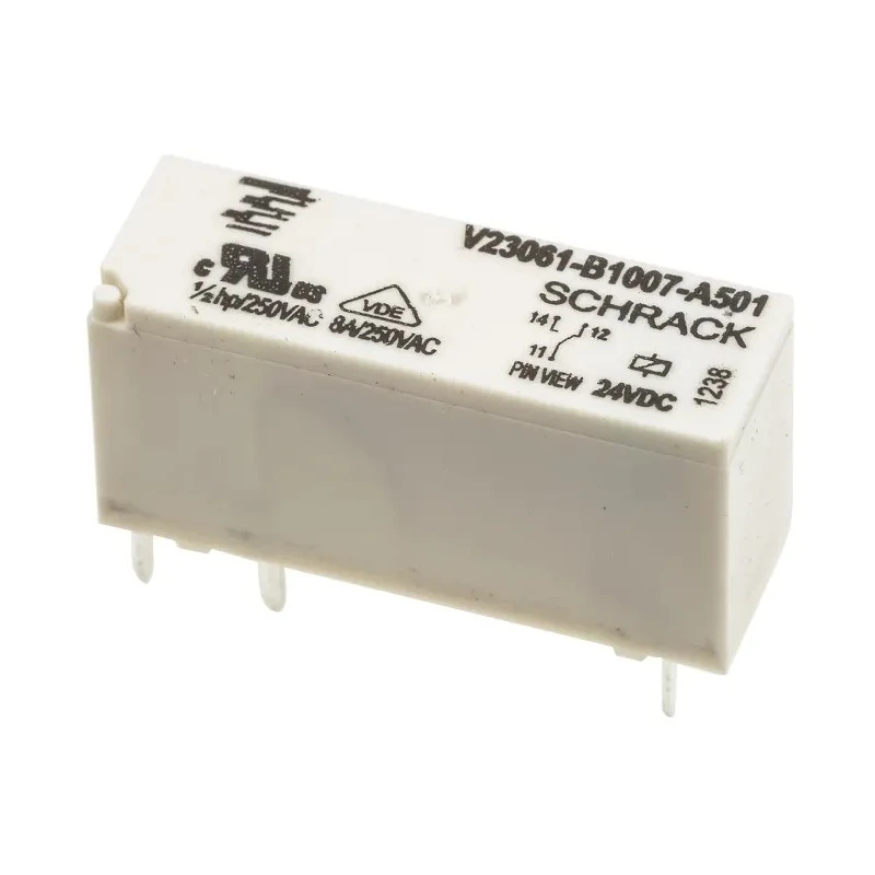 TE Connectivity PCB Power Relay 24V DC Coil 8A Switching Current SPDT V23061B1007A501