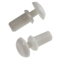 Essentra Nylon Snap Rivet 2.6 mm Diameter, 6.1 mm Length, Plain Finish, Reusable Two-Part Design 256-0037