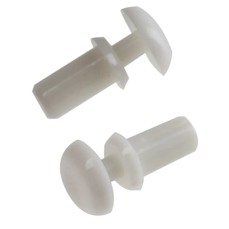 Essentra Nylon Snap Rivet 2.6 mm Diameter, 6.1 mm Length, Plain Finish, Reusable Two-Part Design 256-0037