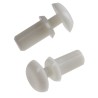 Essentra Nylon Snap Rivet 2.6 mm Diameter, 6.1 mm Length, Plain Finish, Reusable Two-Part Design 256-0037