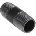RS PRO Black Malleable Iron Fitting Nipple Male 1/2 in BSPT to Male 1/2 in BSPT 257-8331