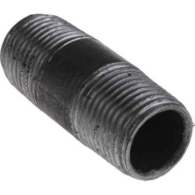 RS PRO Black Malleable Iron Fitting Nipple Male 1/2 in BSPT to Male 1/2 in BSPT 257-8331