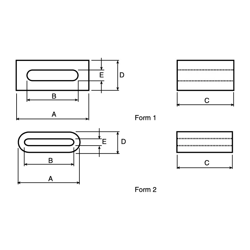 Essentra Flat Cable Ferrite Core for 15 Max. Wires, 0.9 mm Height, 20 mm Internal Width RFS1-15-12-A5