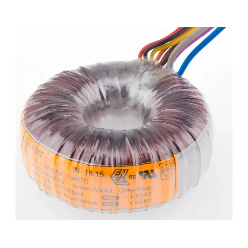 Nuvotem Talema Toroidal Transformer 230 V ac Primary, 2 x 15 V ac Secondary, 2 Output, 50 VA, RoHS 91236-P2S2