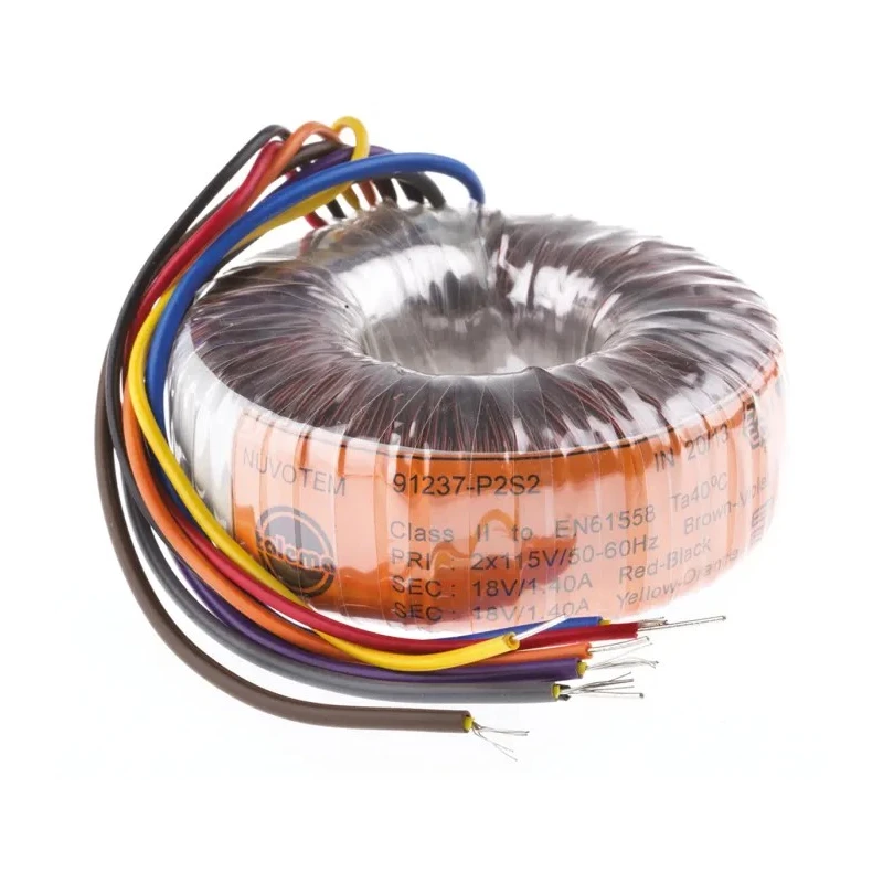 Nuvotem Talema 230 V ac Toroidal Transformer 2 Output 50 VA 1.389A Lead Termination 91237-P2S2