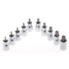 RS PRO 10-Piece 1/2 in Torx Socket Set Chrome Vanadium Steel 50 mm Length 262-0296