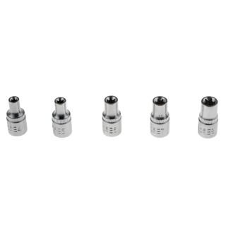 RS PRO 5-Piece 1/4 in Standard Socket Set, Chrome Vanadium Steel, Square Drive 262-0230