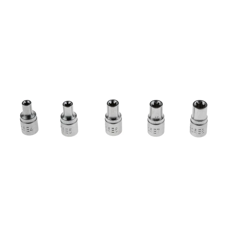 RS PRO 5-Piece 1/4 in Standard Socket Set, Chrome Vanadium Steel, Square Drive 262-0230