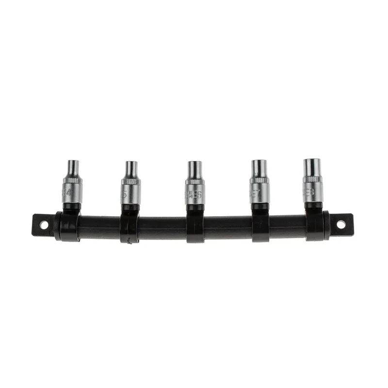 RS PRO 5-Piece 1/4 in Standard Socket Set, Chrome Vanadium Steel, Square Drive 262-0230
