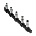 RS PRO 5-Piece 1/4 in Standard Socket Set, Chrome Vanadium Steel, Square Drive 262-0230