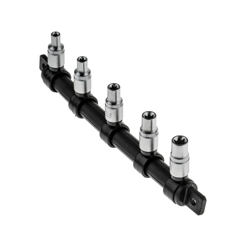 RS PRO 5-Piece 1/4 in Standard Socket Set, Chrome Vanadium Steel, Square Drive 262-0230