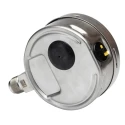 RS PRO 100 mm Stainless Steel Case Pressure Gauge G 1/2 Connection, ±1% Accuracy, 0 Bar Maximum Pressure 257-8381
