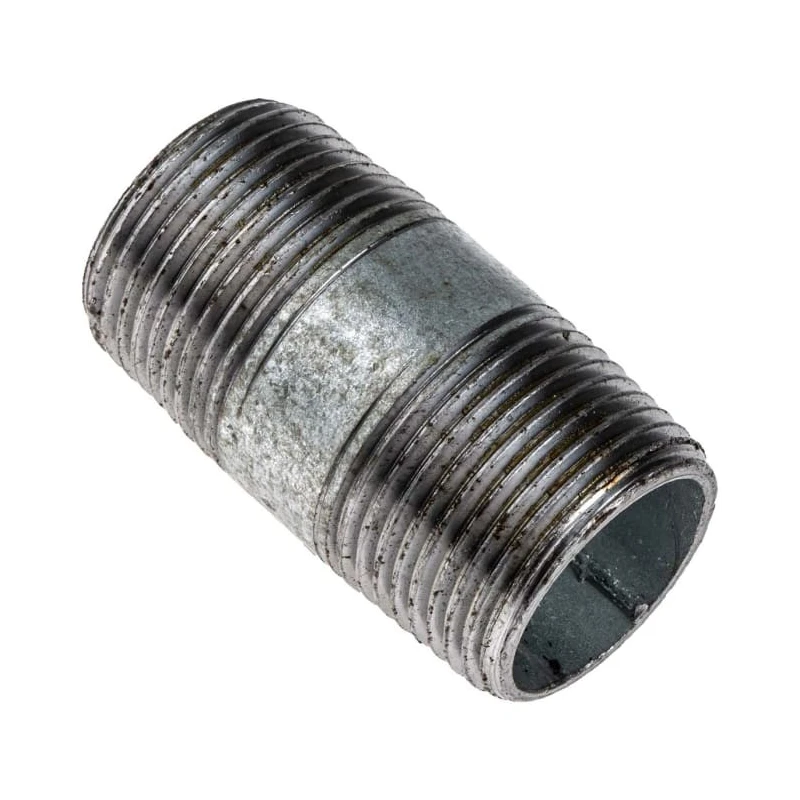 RS PRO Galvanised Malleable Iron Fitting Nipple Male 1 in BSPT to Male 1 in BSPT 257-8016