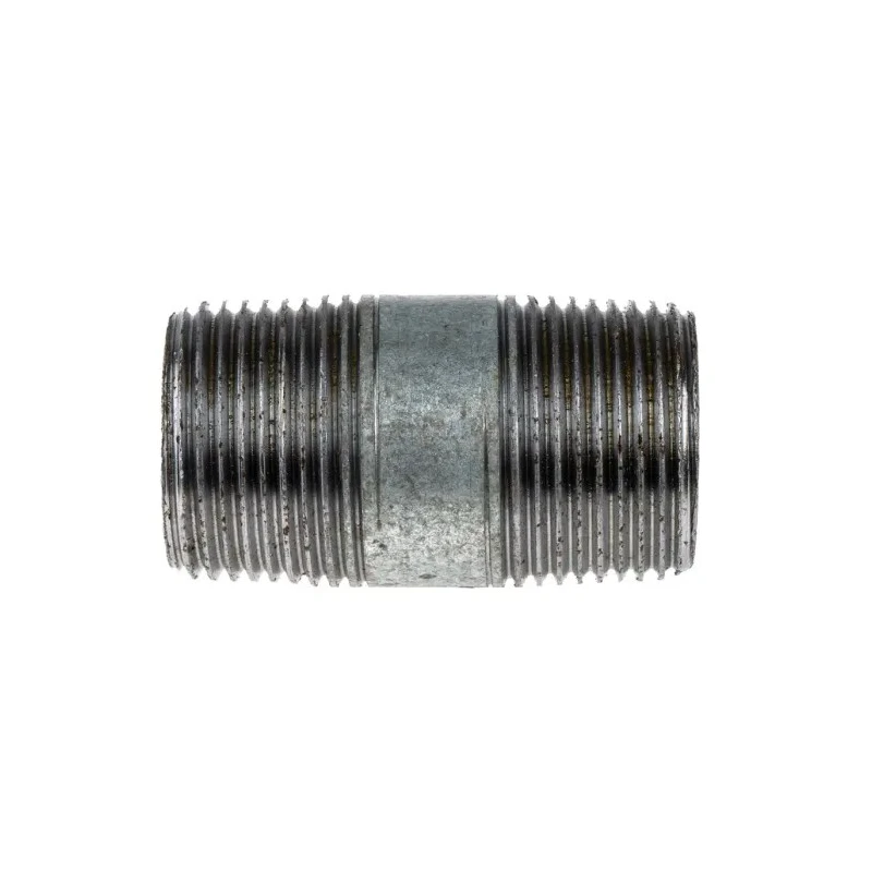 RS PRO Galvanised Malleable Iron Fitting Nipple Male 1 in BSPT to Male 1 in BSPT 257-8016