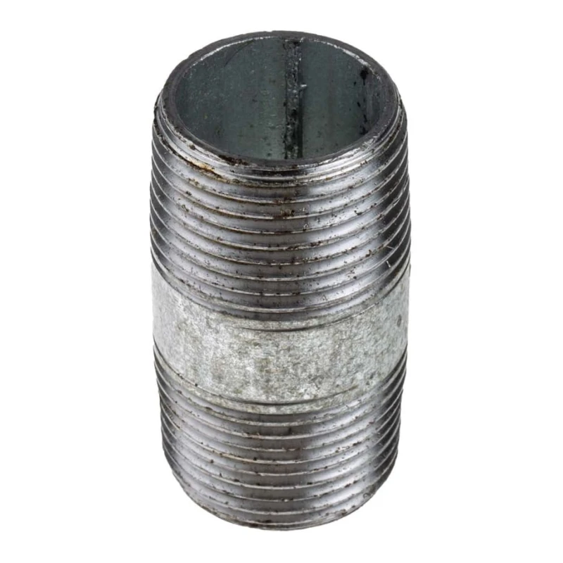 RS PRO Galvanised Malleable Iron Fitting Nipple Male 1 in BSPT to Male 1 in BSPT 257-8016