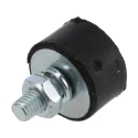 FIBET Cylindrical M4 x 10 mm Anti-Vibration Mount Male Buffer Foot with 18.9 daN Compression Load, 15 mm Outside 1508VE10-45
