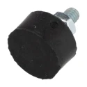 FIBET Cylindrical M4 x 10 mm Anti-Vibration Mount Male Buffer Foot with 18.9 daN Compression Load, 15 mm Outside 1508VE10-45