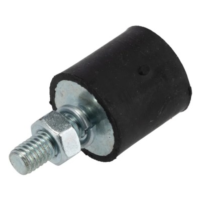 FIBET Cylindrical M6 x 18 mm Anti-Vibration Mount, Male Buffer Foot with 29.6 daN Compression, 20 mm OD, 38 mm H 2020VE18-60