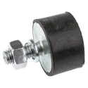 FIBET Cylindrical M8 x 20 mm Anti-Vibration Mount Male Buffer Foot Zinc Plated Steel / Natural Rubber 3017VE20-60