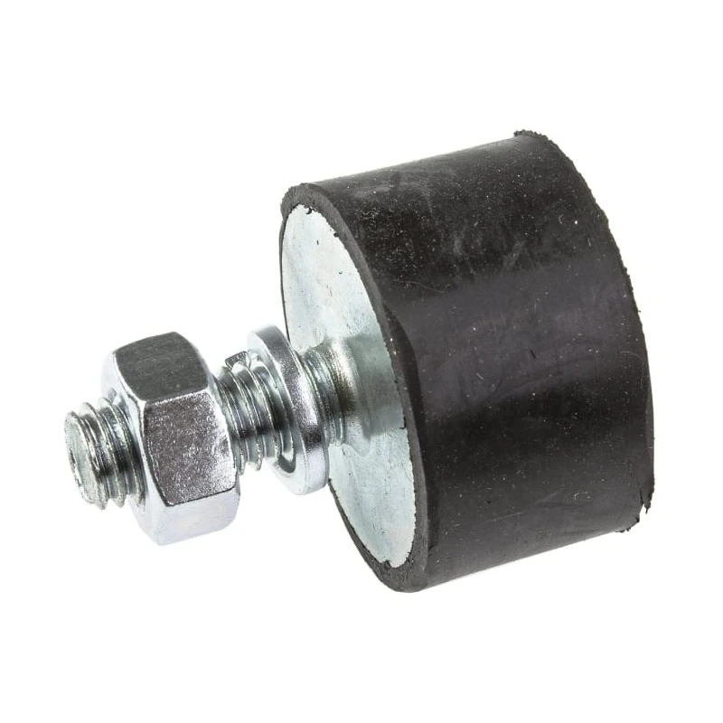 FIBET Cylindrical M8 x 20 mm Anti-Vibration Mount Male Buffer Foot Zinc Plated Steel / Natural Rubber 3017VE20-60