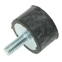 FIBET Cylindrical M4 x 10 mm Anti-Vibration Mount, Male Buffer Foot with 16.4 daN Compression, 16 mm OD, 22 mm H 1610VE10-45