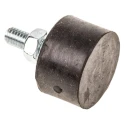 FIBET Cylindrical M6 x 18 mm Anti-Vibration Mount Natural Rubber Male Buffer Foot with 79.2 kg Compression 25 mm 2515VE18-60