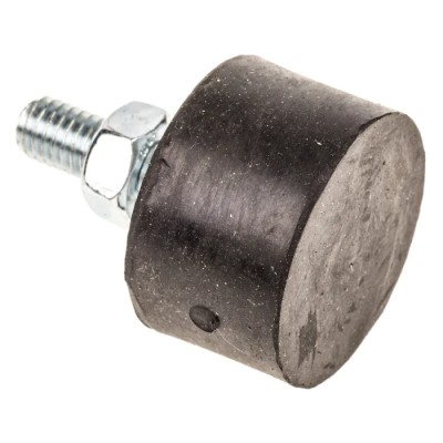 FIBET Cylindrical M6 x 18 mm Anti-Vibration Mount Natural Rubber Male Buffer Foot with 79.2 kg Compression 25 mm 2515VE18-60