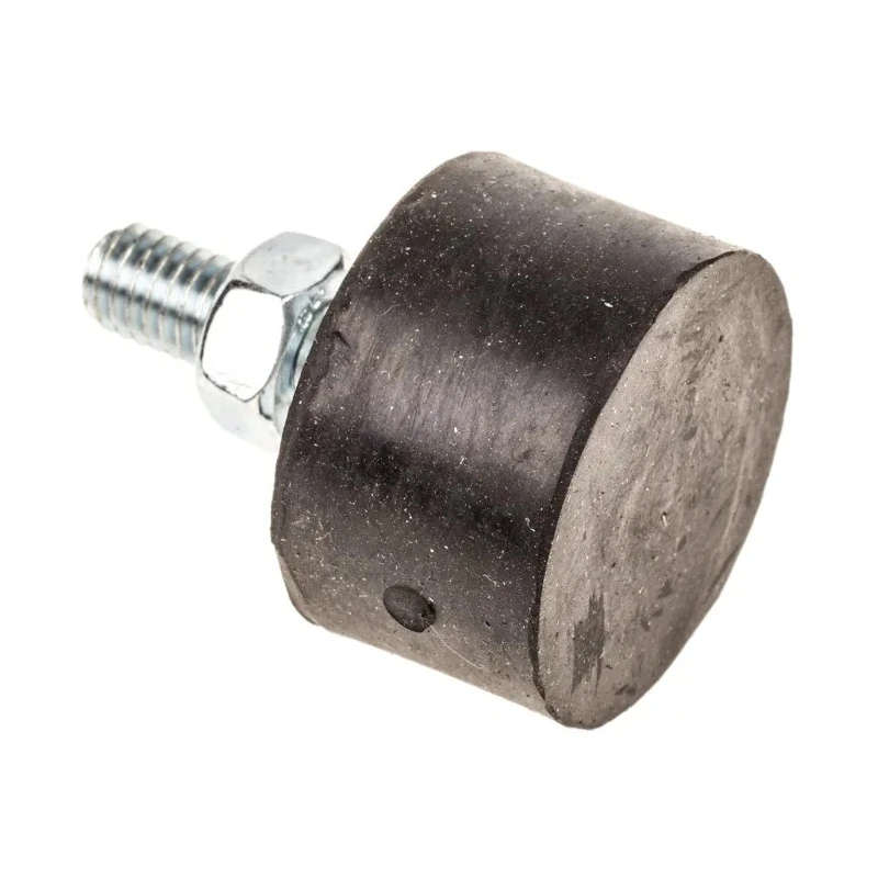 FIBET Cylindrical M6 x 18 mm Anti-Vibration Mount Natural Rubber Male Buffer Foot with 79.2 kg Compression 25 mm 2515VE18-60