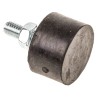 FIBET Cylindrical M6 x 18 mm Anti-Vibration Mount Natural Rubber Male Buffer Foot with 79.2 kg Compression 25 mm 2515VE18-60