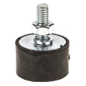 FIBET Cylindrical M6 x 18 mm Anti-Vibration Mount Natural Rubber Male Buffer Foot with 79.2 kg Compression 25 mm 2515VE18-60