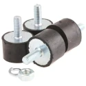 FIBET Cylindrical M8 x 20 mm Anti-Vibration Mount Male Buffer Foot Natural Rubber 90.8 daN Compression 60 IRHD 3020VE20-60