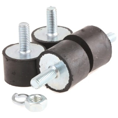FIBET Cylindrical M8 x 20 mm Anti-Vibration Mount Male Buffer Foot Natural Rubber 90.8 daN Compression 60 IRHD 3020VE20-60