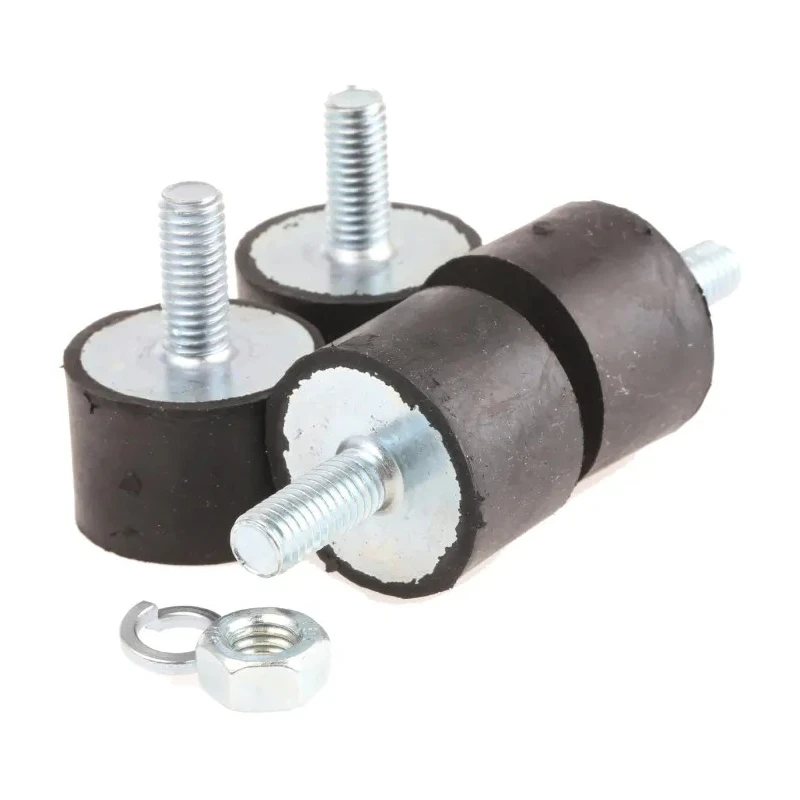 FIBET Cylindrical M8 x 20 mm Anti-Vibration Mount Male Buffer Foot Natural Rubber 90.8 daN Compression 60 IRHD 3020VE20-60