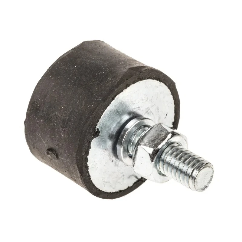 FIBET Cylindrical M6 x 18 mm Anti-Vibration Mount Natural Rubber Male Buffer Foot with 79.2 kg Compression 25 mm 2515VE18-60