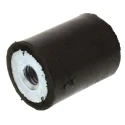FIBET Cylindrical M5 Anti-Vibration Mount Female Buffer Foot 17.2 daN Compression 16 mm OD 20 mm Height 1620DE05-45