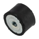 FIBET Cylindrical M4 Anti-Vibration Mount Female Buffer Foot Natural Rubber 16.2 kg Compression 16 mm OD 10 mm H 1610DE04-45