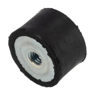 FIBET Cylindrical M4 Anti-Vibration Mount Female Buffer Foot Natural Rubber 16.2 kg Compression 16 mm OD 10 mm H 1610DE04-45
