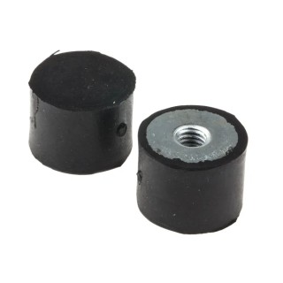 FIBET Cylindrical M6 Anti-Vibration Mount Female Buffer Foot 20 mm OD 15 mm Height 2015DE06-60