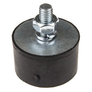 FIBET Cylindrical M10 x 25 mm Anti-Vibration Mount Male Buffer Foot 291 daN Compression 50 mm OD 55 mm H 5030VE25-60