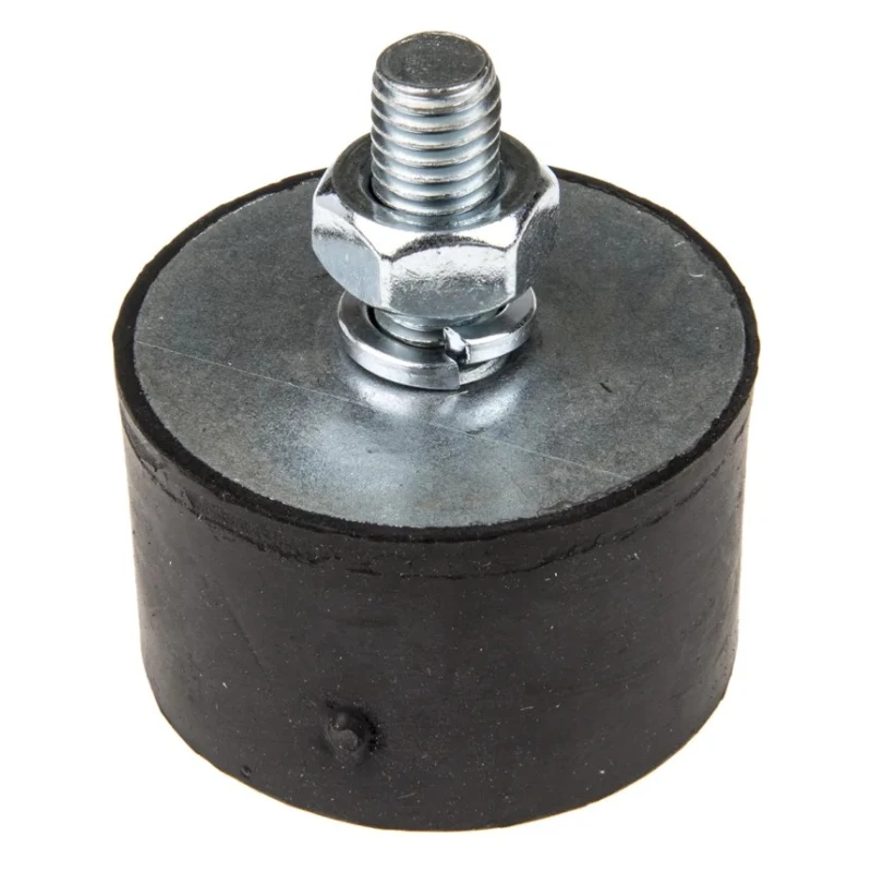FIBET Cylindrical M10 x 25 mm Anti-Vibration Mount Male Buffer Foot 291 daN Compression 50 mm OD 55 mm H 5030VE25-60