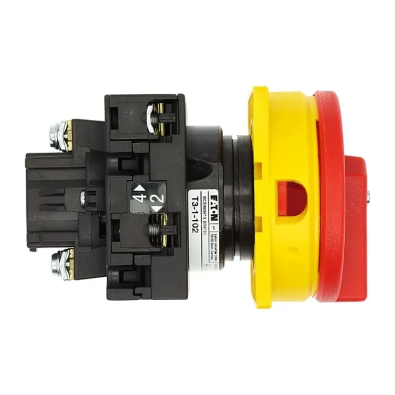 Eaton 2-Pole Panel Mount Isolator Switch IP65 Rated 260A, 13 kW, Red Handle T3-1 Series IP65