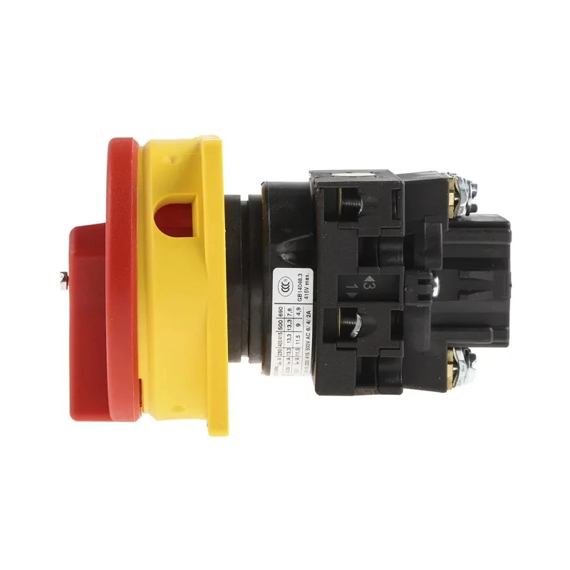 Eaton 2-Pole Panel Mount Isolator Switch, IP65 Rated, 110A, 0.6 W, Red Handle, T0-1 Series MPN 