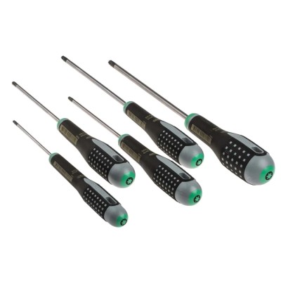 Bahco Torx Standard Screwdriver Set 5-Piece, Tip Sizes T10 T15 T20 T25 T30, Hand Tools BE-9885